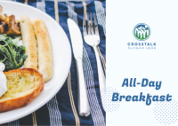 All Day Breakfast Postcard Design