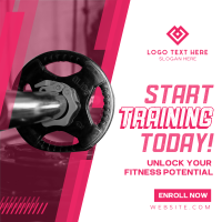 Fitness Program Abstract Instagram Post Design