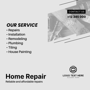 Repair Service Instagram post Image Preview