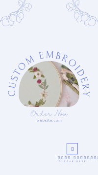 Embroidery Order Facebook story Image Preview