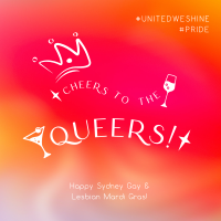 Cheers Queers Mardi Gras Instagram post Image Preview