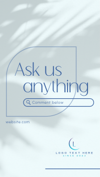 Simply Ask Us Facebook story Image Preview