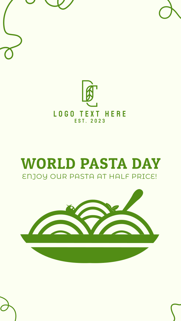 Tasty Pasta Vector Instagram Story Design Image Preview