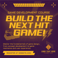 Game Development Course Instagram Post Design