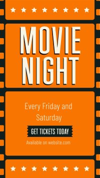 Movie Night Strip Facebook Story Design