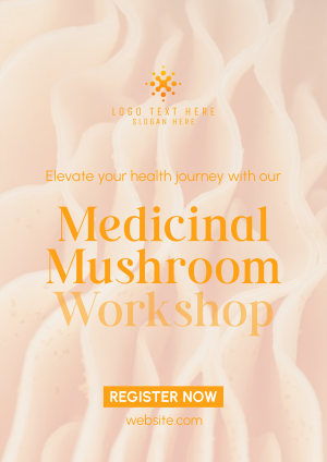 Minimal Medicinal Mushroom Workshop Flyer Image Preview
