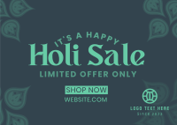 Holi Day Postcard Design