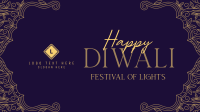 Elegant Diwali Frame Facebook event cover Image Preview