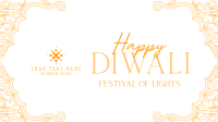 Elegant Diwali Frame Facebook Event Cover Design