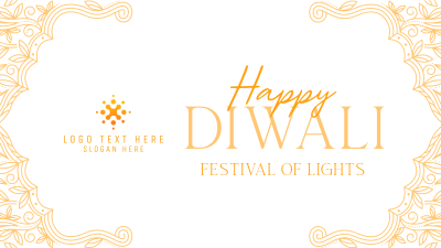 Elegant Diwali Frame Facebook event cover Image Preview