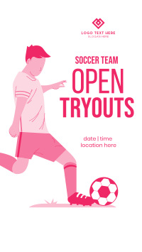 Soccer Tryouts Facebook Story Design