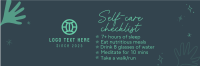 Self care checklist Twitter Header Image Preview