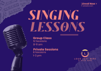 Singing Lessons Postcard Image Preview