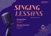 Singing Lessons Postcard Image Preview