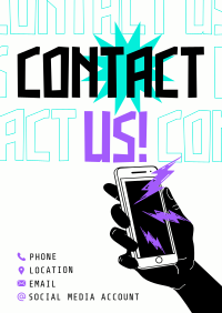 Quirky and Bold Contact Us Flyer Image Preview
