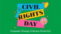 Bold Civil Rights Day Stickers Facebook Event Cover Design