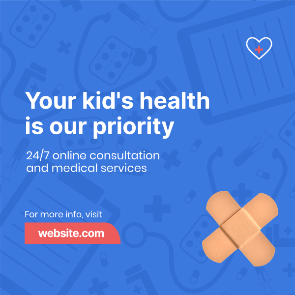 Pediatric Health Care Instagram Post Design Image Preview