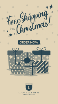 Modern Christmas Free Shipping Instagram Reel Preview