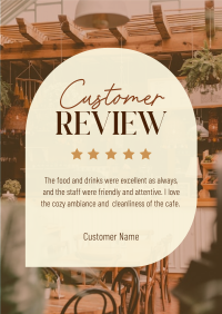 Simple Cafe Testimonial Flyer Image Preview