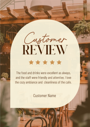 Simple Cafe Testimonial Flyer Image Preview