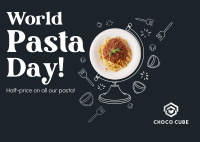 Globe Pasta Postcard Image Preview