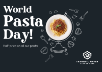 Globe Pasta Postcard Image Preview