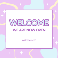 Welcome Now Open Instagram Post Design