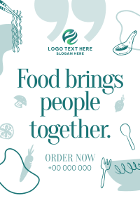 Food Quote Illustration Poster Preview