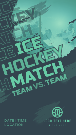 Ice Hockey Versus Match Instagram story Image Preview