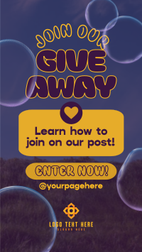 Giveaway Quirky Bubbles YouTube short Image Preview
