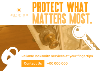 Corporate Locksmith Services Postcard Design