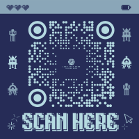 Pixelated Game Night QR Code Image Preview
