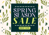 Spring Season Sale Postcard Design