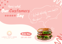 Customer Feedback Food Postcard Image Preview