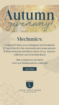 Autumn Leaves Giveaway Instagram Story Preview