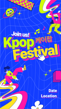 Trendy K-pop Festival Instagram Reel Image Preview