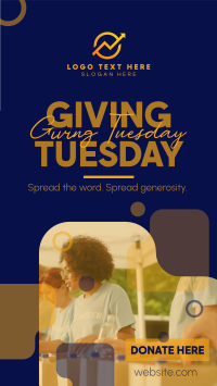 Minimal Giving Tuesday Facebook Story Design