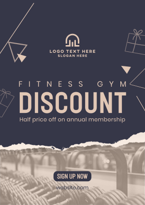 Christmas Gym Discount Poster Image Preview