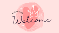 Heart Welcome Greeting YouTube Video Design