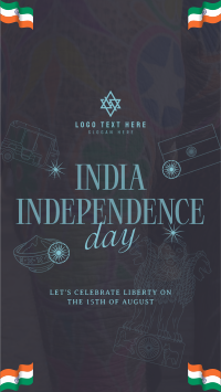 India Independence Symbols TikTok Video Design