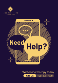Online Therapy Consultation Poster Design