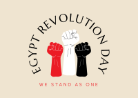 Egyptian Revolution Postcard Design