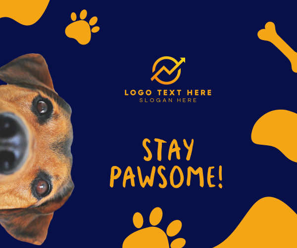Stay Pawsome Facebook Post Design Image Preview