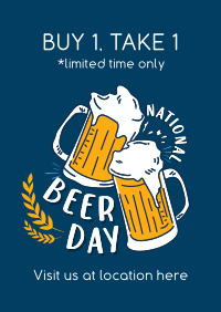 Beer Day Celebration Poster Design