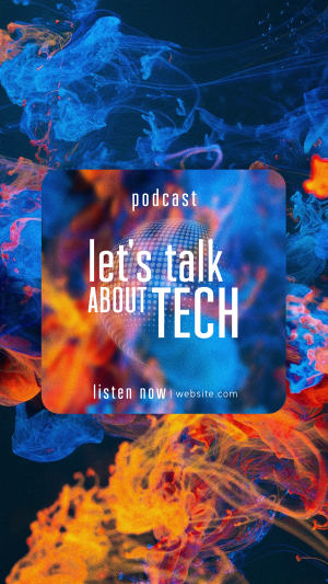 Glass Effect Tech Podcast Facebook story Image Preview