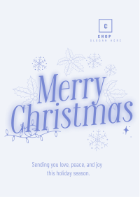 Ornamental Christmas Wishes Flyer Design
