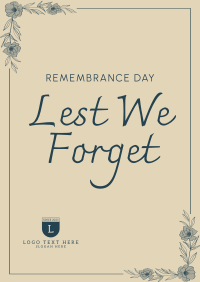 Remembrance Day Poster Design