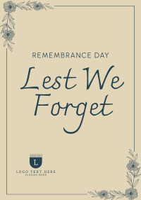 Remembrance Day Poster Image Preview