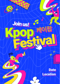 Trendy K-pop Festival Poster Image Preview