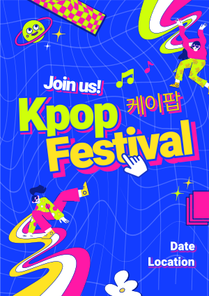 Trendy K-pop Festival Poster Image Preview